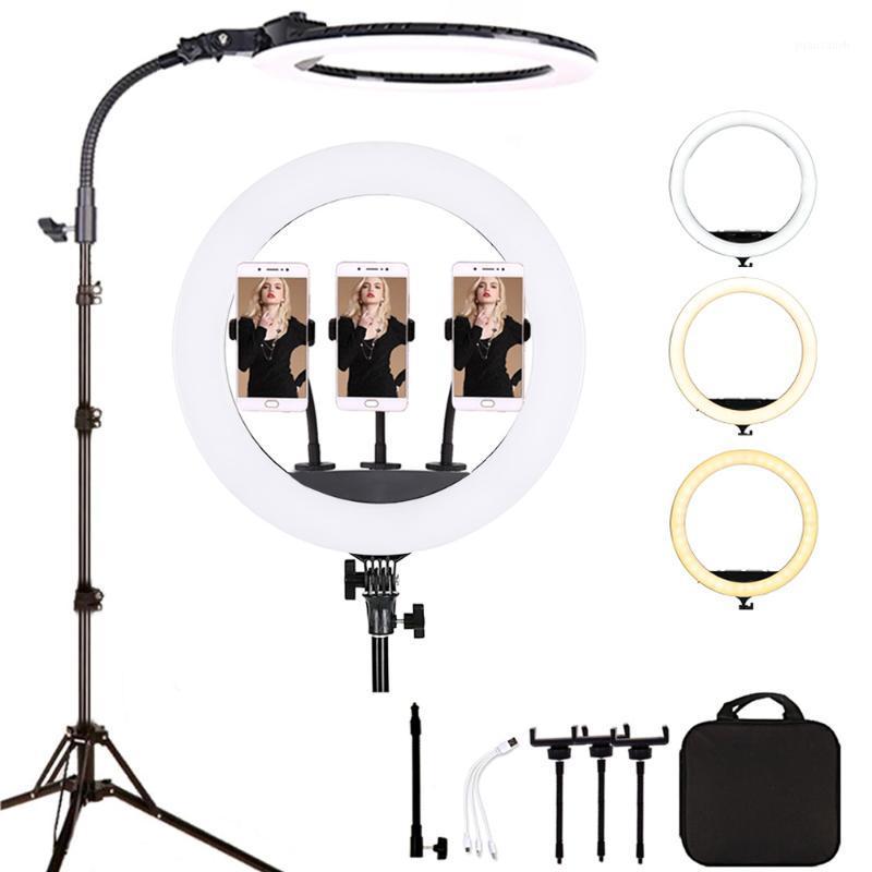 

18 Inch 65W LED Ring Light Dimmable Studio Photography Lighting For Makeup,Tattoo,Youtube Video with 2M Light Stand Phone Holder1