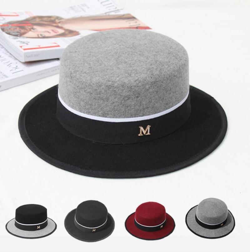 

100% Wool High Quality Fedora Hat Black Ribbon Round Warm Comfortable Cool Beautiful Various colors Hats For Women For Men 20201
