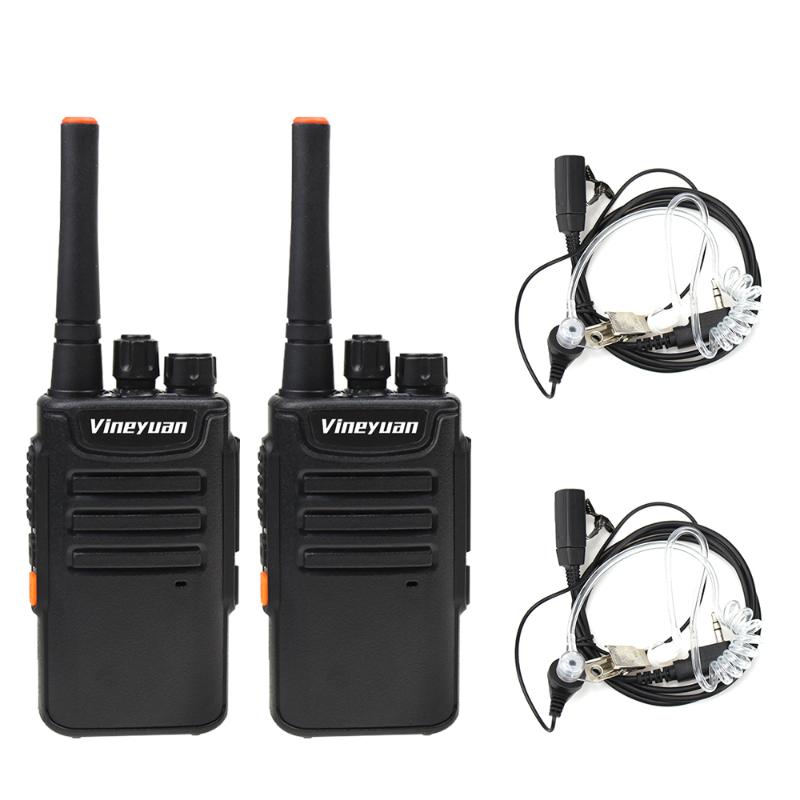 

Rechargeable Long Range Two Way Radios with Earpiece 2 Pack UHF 400-470Mhz Walkie Talkies Li-ion Battery and Charger Included
