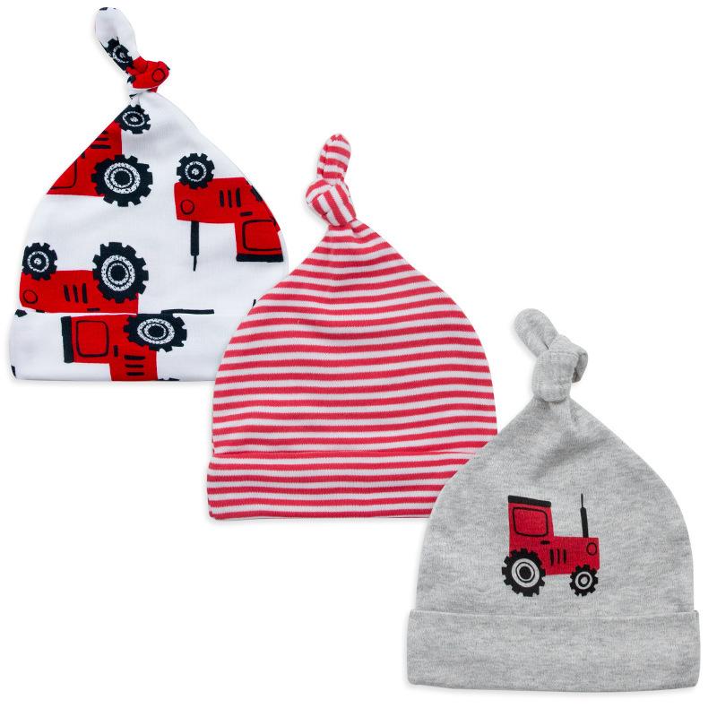 

Baby Hat 0-6 Months Newborn Cotton Baby Boy and Girls Cap Adjustable 3pcs Set Acessories, 1pc random color