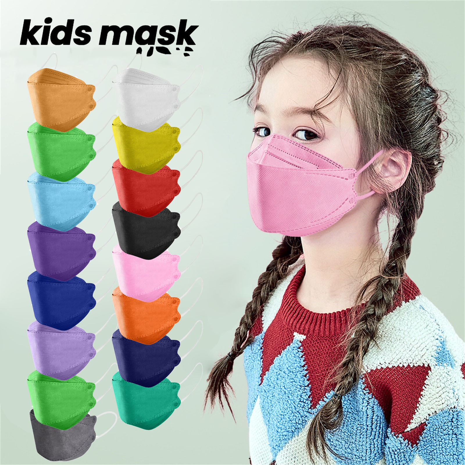 

kn95 child kids disposable face mask nonwoven 5 layers of protection dustproof student children mask outdoor masks maschera facciale