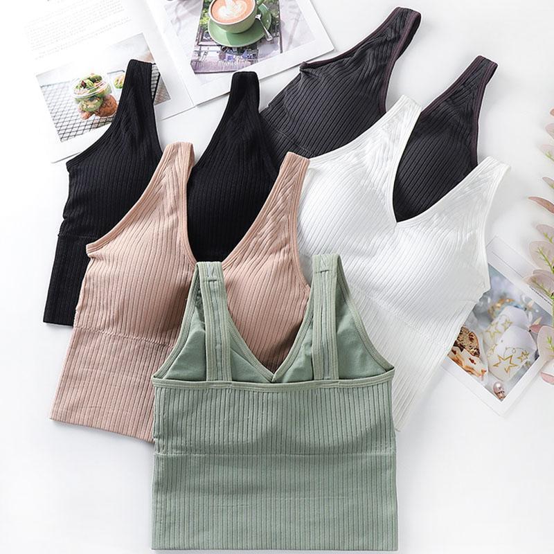 

New Sexy Push UP Bra Woven Wrapped Top Underwear V-Tie Bra Pad Wireless Sports Strapless Top Tummy Slimming Bralette1, Black