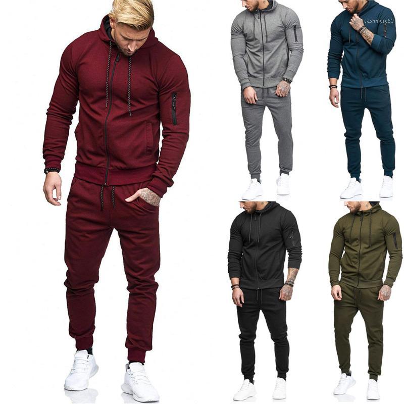 

Men Hoodies With Pants Sweatshirt Suit Bluzy Meskie Sportswear Mens Set Tracksuit Sudadera Hombre D90520, Black
