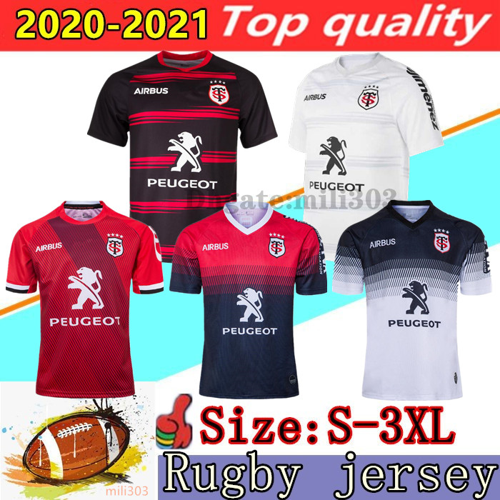 

New 2020 2021 Toulouse Home away Rugby Jerseys 19/20/21 STADE TOULOUSAIN RUGBY Maillot Camiseta Maglia training shirt