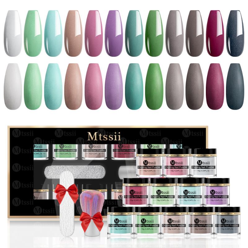 

Mtssii Dipping Nail Powder Set Series Color Holographics Glittery Chrome Without Lamp Cure Nail Art Decorations Kit