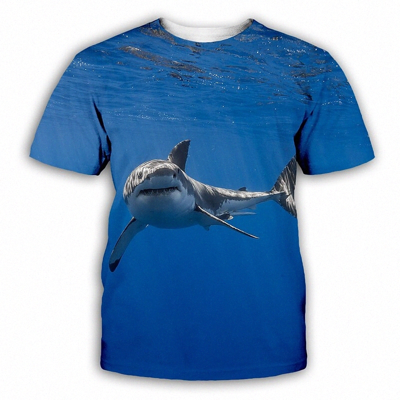 T-shirt Hommes 3D Imprimer Imprimer Graphic PLUS Taille Taille Partie de col rond Daily Impression quotidienne Tops à manches courtes exagéré Blu