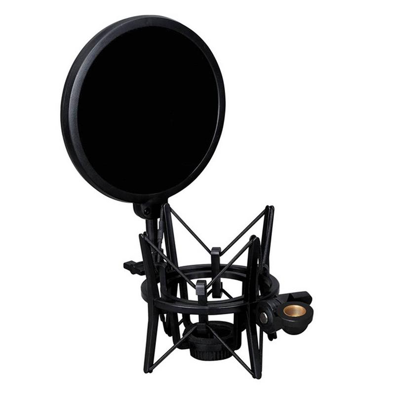 

AM05-Professional microphone holder with integrated microphone Mic shield filter