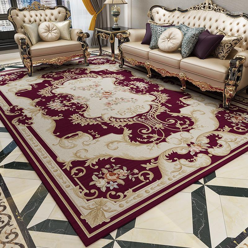 

European-style Carpet Living Room Luxury Nordic Coffee Table Blanket Home Bedroom American Blue Full Custom Blanket1, 02