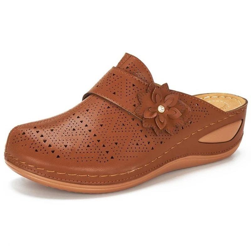 

Sandalias Mujer Summer Sandals Women Shoes Women Summer Footwear Hollow Round Toe Flip Flops Beach Shoes Platform Ladies Sandals, Brown