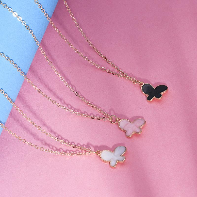 

2021 latest fashion trend beautiful butterfly pendant necklace fashion wild butterfly necklace sweater chain