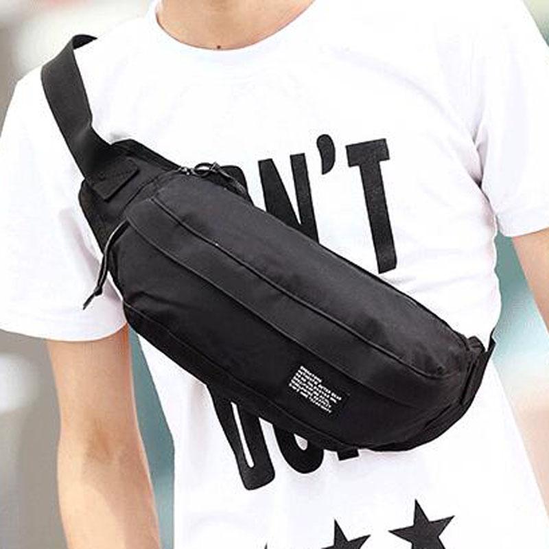 

Men Nylon Sling Chest Bag for Men Fanny Pack Waist Bag Hip Bum Belt Cross Body Messenger Casual Shoulder Pouch Purse new, Black