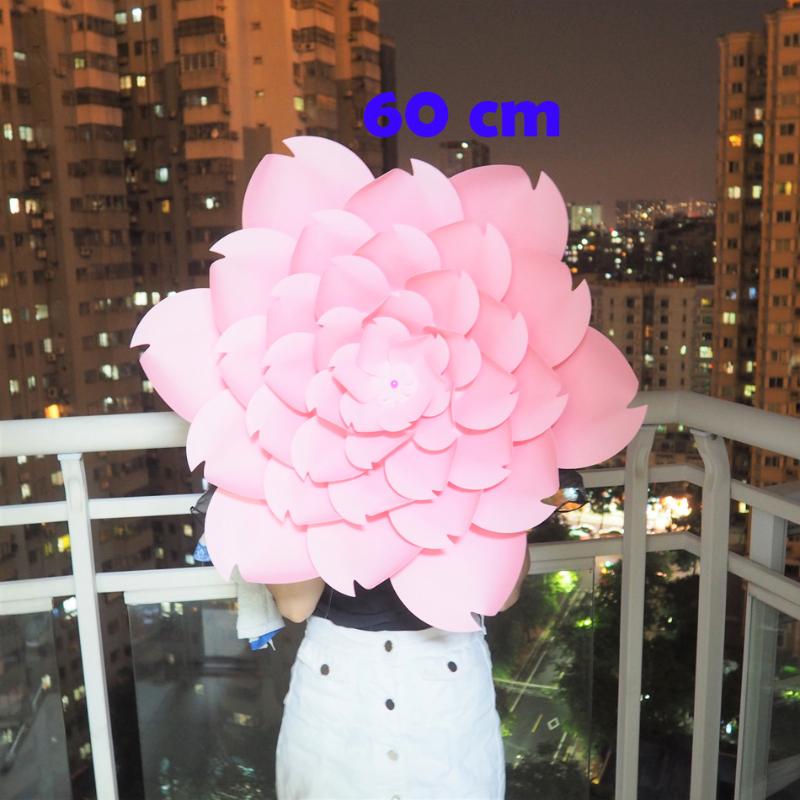 

DIY Artificial Flowers Fleurs Artificielles Backdrop Glitter Giant Paper Flower 1 Piece Wedding Party Decor Baby Shower 20-60CM, Blue