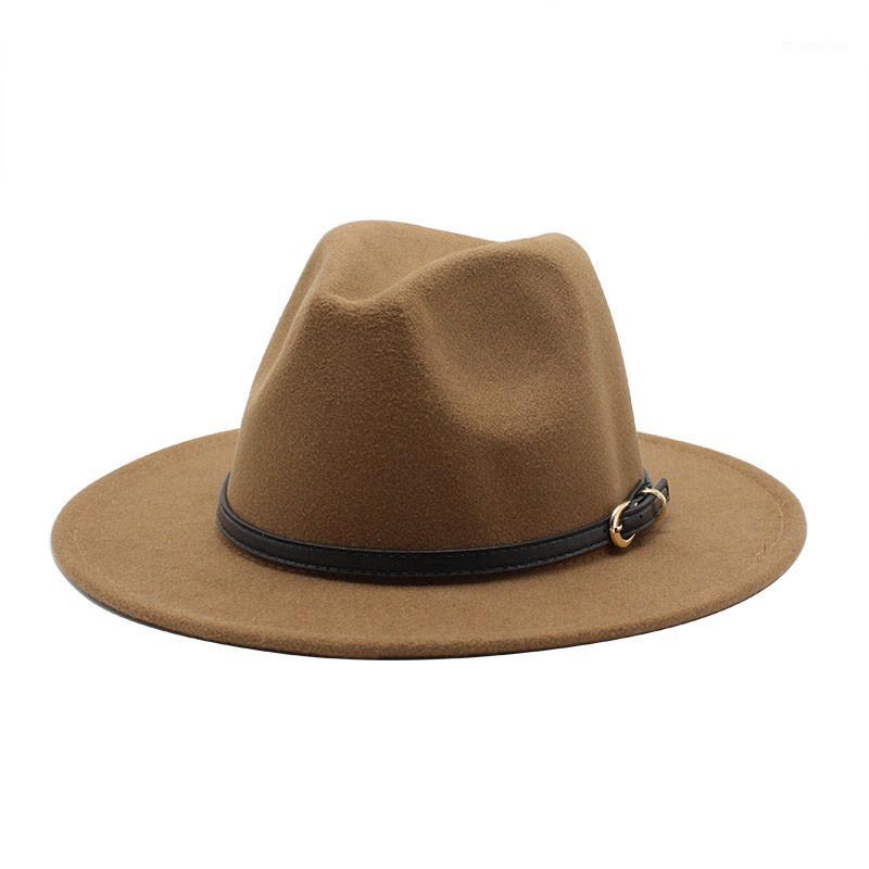 

Men Women Flat Brim Panama Style Wool Felt Jazz Fedora Hat Cap Gentleman Europe Formal Hat Yellow Floppy Trilby Party1, Black