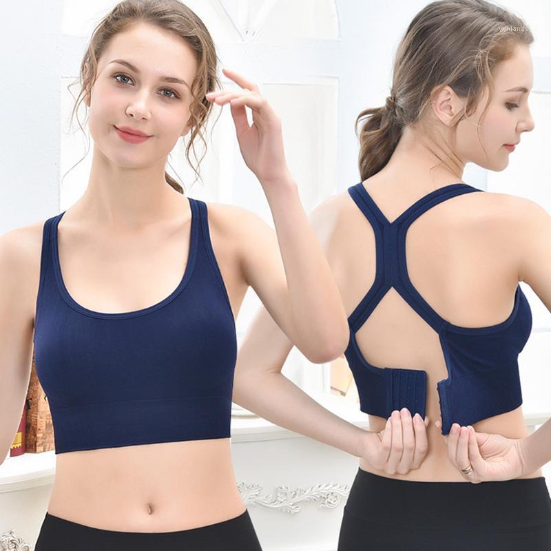 

Women Shockproof Sports Bra Yoga Fitness Running Wire Free Sexy Removeable Pads Push Up High Elastic X Shape Back Solid Seamless1, Black