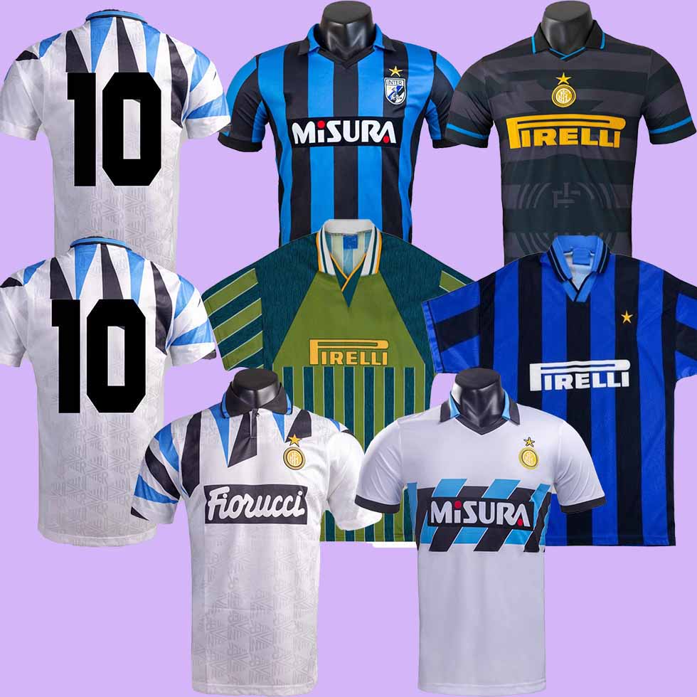 

1988 1989 Brehme Bergomi Matthaus retro soccer jersey Inter 88 89 Berti Zenga Serena Klinsmann vintage classic football shirt, 95 96 away jersey