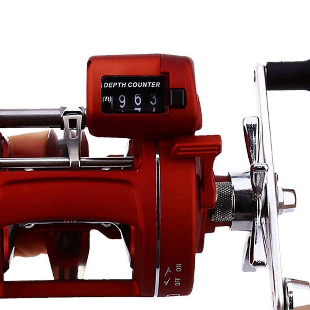 Trolling Saltwater Level Wind Fishing Reel Drum Wheel Troll with Line Counter Drag Reels Boat Ocean for Sea Bass Grouper Salmon-image-696200888