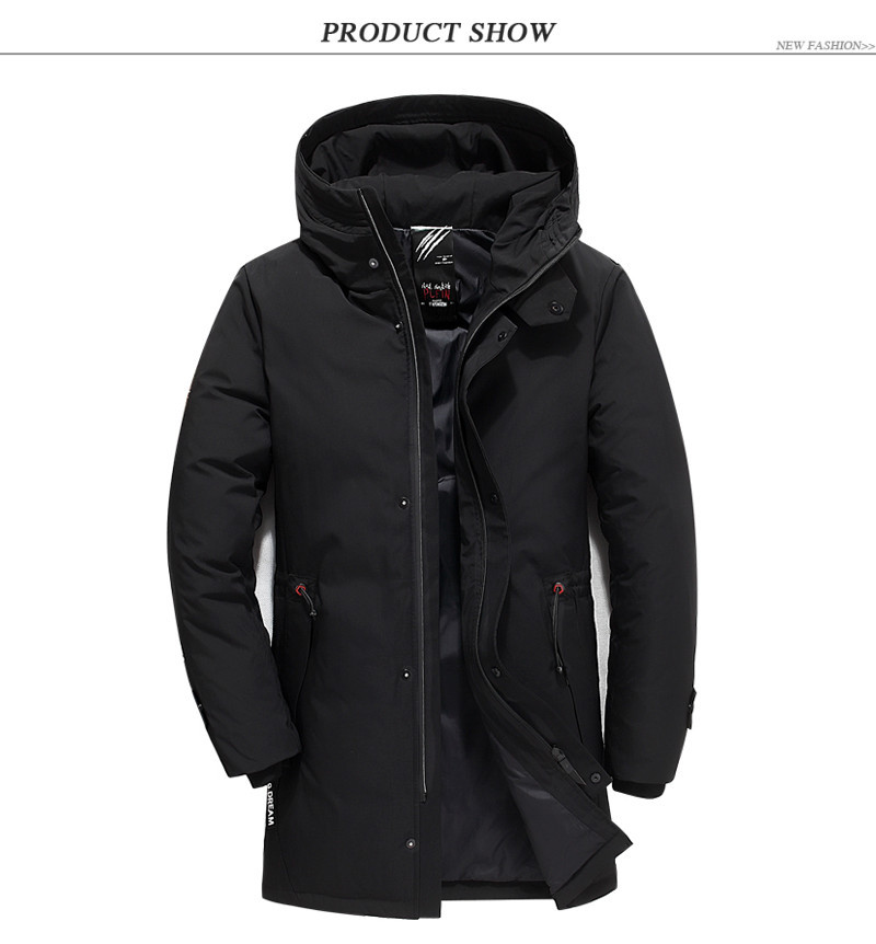 Compra Marca Hombres Ropa De Invierno Nuevo Por La Chaqueta Con Capucha  Delgado De La Manera Caliente Grueso De Pato Blanca Larga Capa Y Parka  Hombre 5XL 6XL 201021 Barato | Entrega