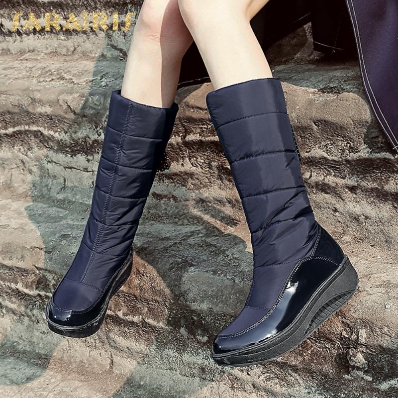 

Hot Sale Platform Keep Warm Plush Add Fur Waterproof Snow Boots Female Winter Shoes Boots Big Size 44 Footwear Women, Black