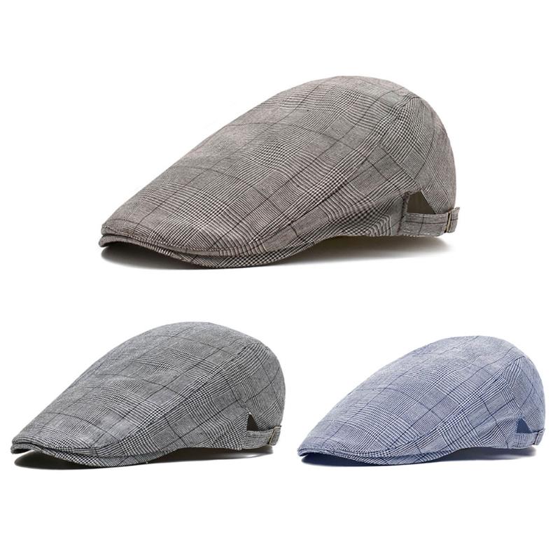 

Summer Gatsby Ivy Hat Golf Driving Sun Cap Flat Beret Cabbie Driver Newsboy Fashion Casual Solid Plaid Breathable Lady Beret Cap