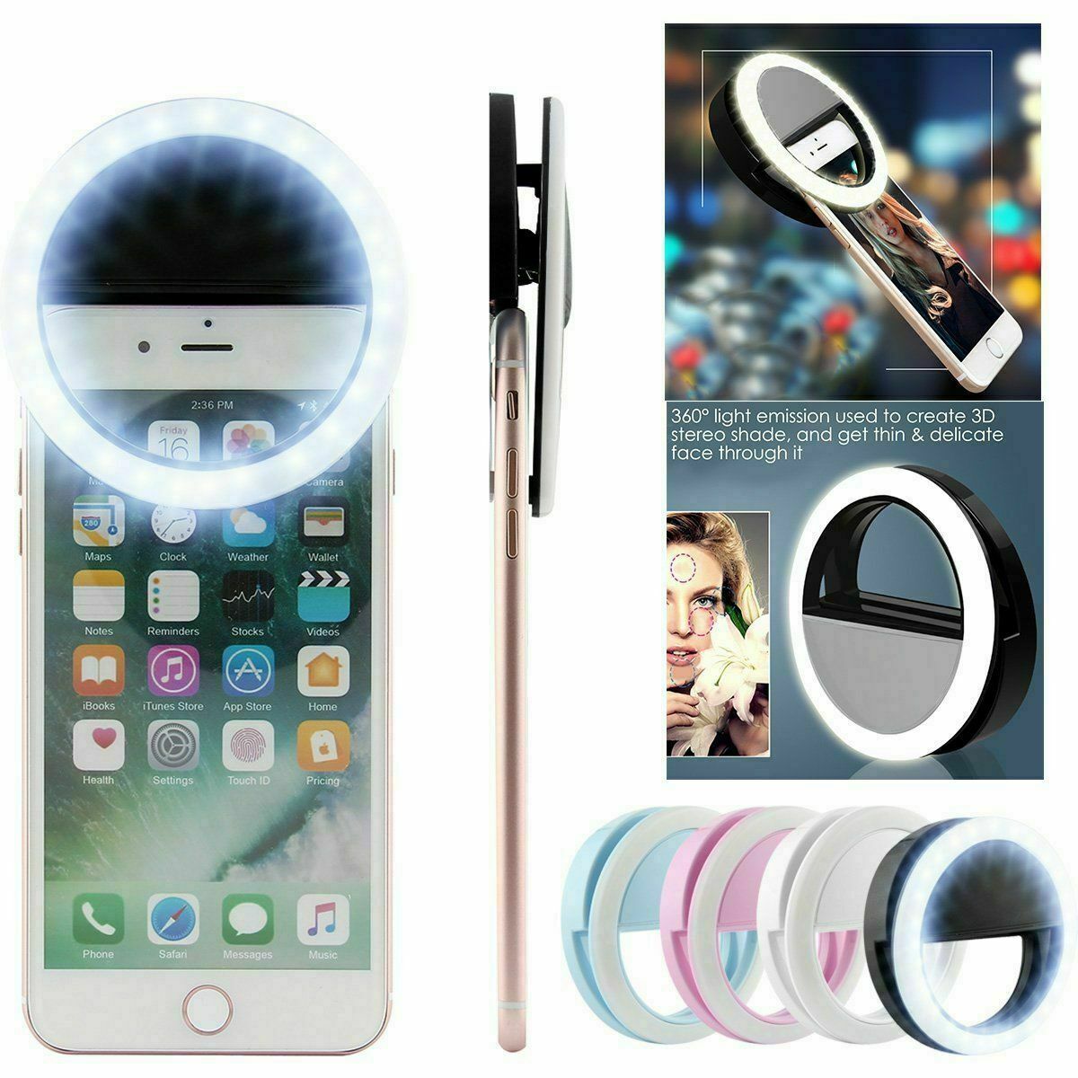 

Selfie Rechargeable Ring Light LED Flash Beauty Fill Clip Camera For Phone & Tablet Laptops Portable Outdoor Photography Lamp Manufacturer