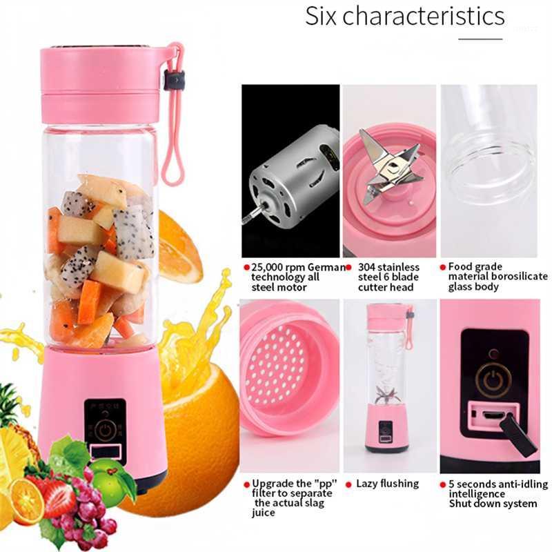 

WXB USB Charging 6 Blades Portable Juicer Juice Smoothie Smothie Maker Smoothie Blender Extractor Batidora Be Machine Household1
