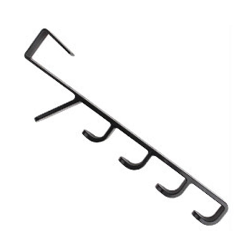 

Rack Hanger Multi-Purpose Door Back Seamless Towel 5 Sections Storage Holder Clothes Hat Hook