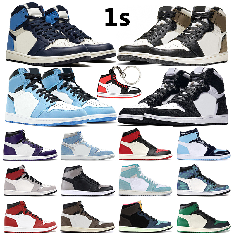 

1s Jumpman Mens Basketball Shoes Patent Bred Sneakers Toe Shadow University Blue Chicago jorda 1 Twist Pine Green Dark Mocha Men women Trainers Sports Shoe, Banned