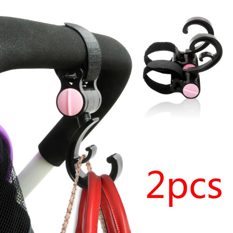 

2pcs/set 360 Degree rotate Baby Hanger Baby Bag Hooks Pram Cart Hook Accessories carriage bag