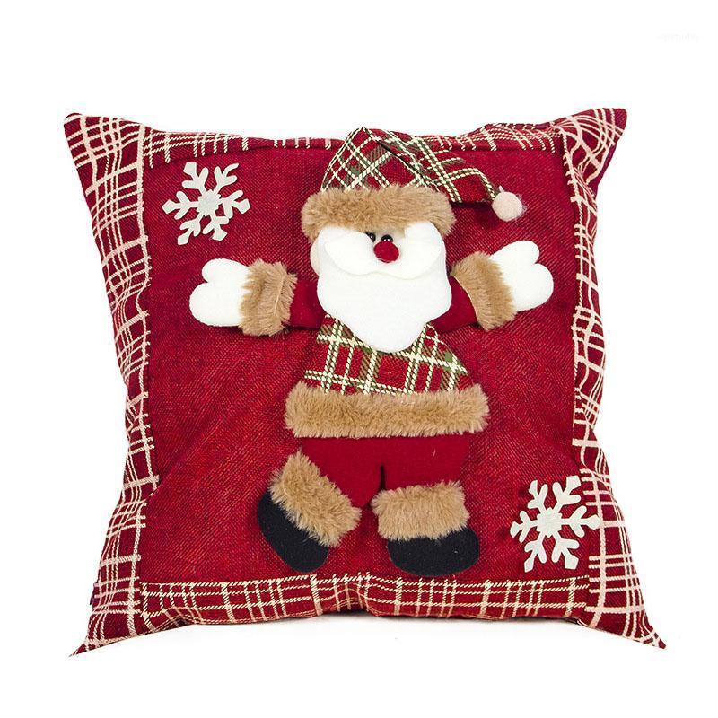 

Christmas Festival Pillow Case 3D Santa Claus Doll Cushion Cover Sofa Bed Home Decor Throw Pillow Cover Christmas Cushion Case1
