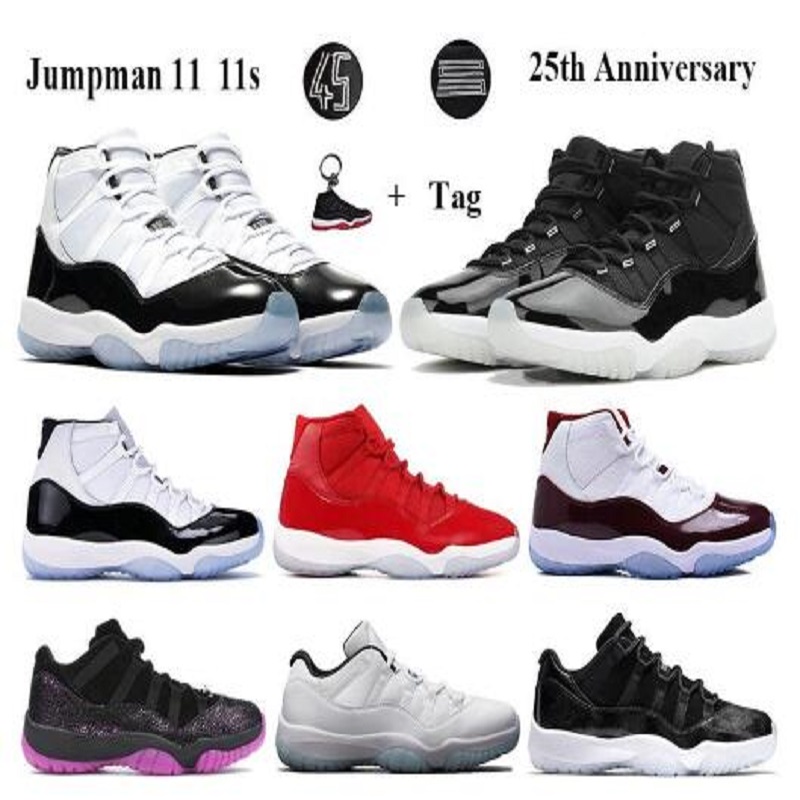 

New 11 11s 25th Anniversary Bred Concord 45 shoes basketball men 12 12s Indigo Game Royal Reverse Flu Game Men Sneakers Trainers, Color 35