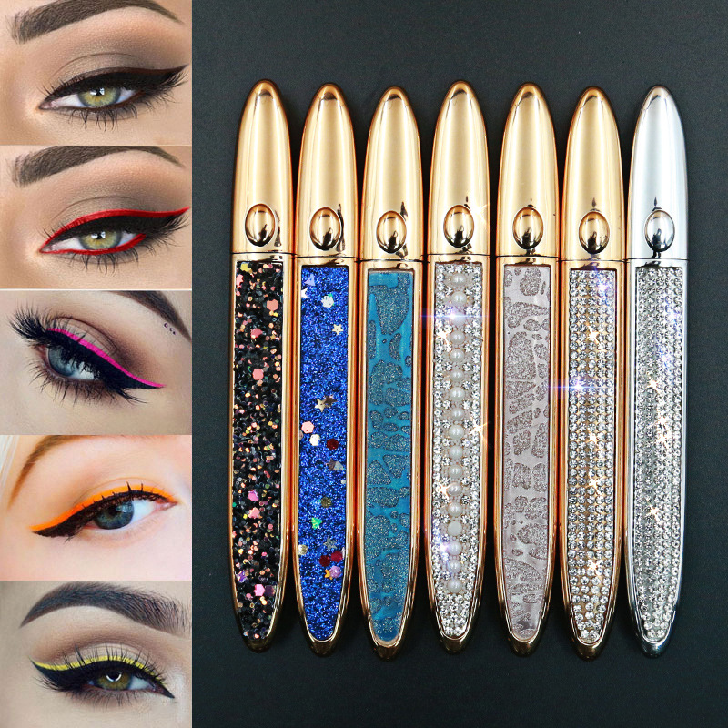 

Newest Self-adhesive Eyeliner Pen Glue-free for False Eye lashes Waterproof No Blooming Colorful Eye Liner Pencil