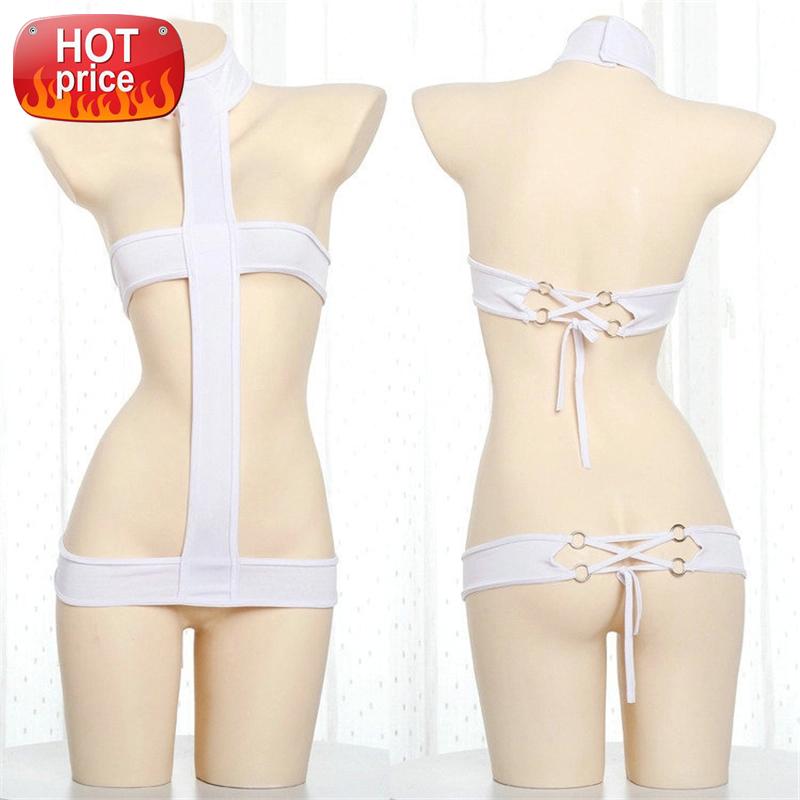 

Japanese Sukumizu Bundled Bikini Sexy Japanese Lolita Girl Student Underwear Lace Up Lingerie Private Unique Photo Anime Cosplay #bE1V, Black;white