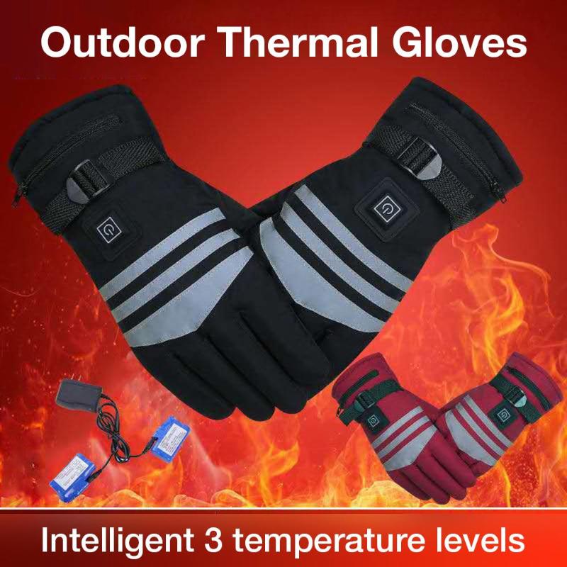 

Heated Gloves 7.4V Rechargeable Battery Powered Electric Heated Hand Warmer for Hunting Fishing Skiing Cycling, Black