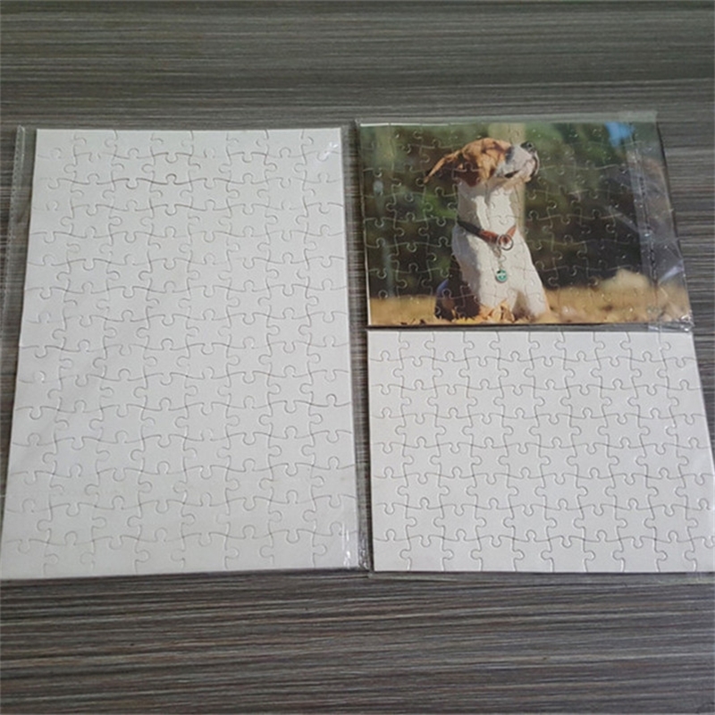 

A5 A4 Blank Sublimation Puzzle Jigsaw 120pcs/80pcs/75pcs Heat Press Thermal Transfer Crafts DIY White Puzzles for Sublimation Photo H11905