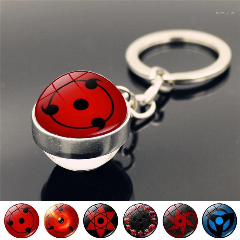 

Rinnegan Eyes Naruto Pendant Keychain Anime Cosplay Jewelry Fashion Double Side Glass Ball Key Chain Ring Holder Gifts for Kid1