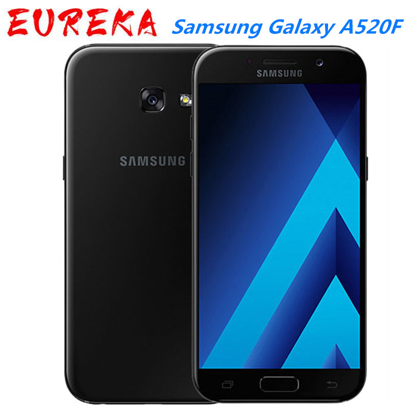 

Samsung Galaxy A5 2017 A520F Original Unlocked LTE Android Mobile Phone Octa Core 5.2" 16MP Camera 3GB+32GB, Black