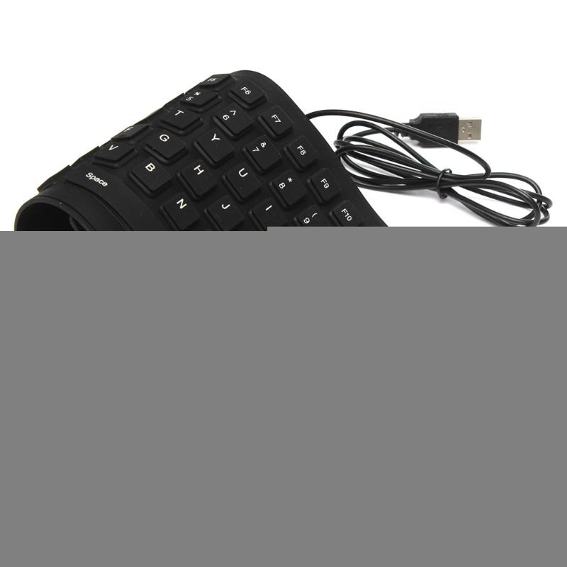 

Novelty Design Laptop Notebook Portable Flexible Silicone Keyboard Foldable Waterproof DustproofB Silent Keys PC Keyboard