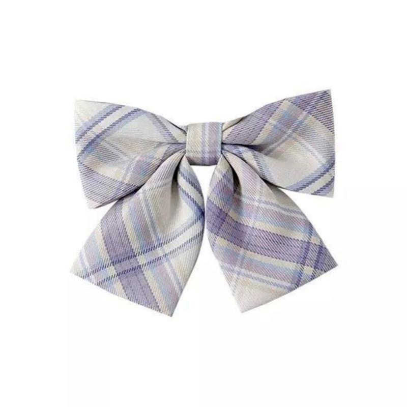 

Large Dark Brown Purple Green Blue Yellow Pink White Cloth Bowknot Plaids Alloy Barrettes Hair Clips & Pins Headwear for Women
