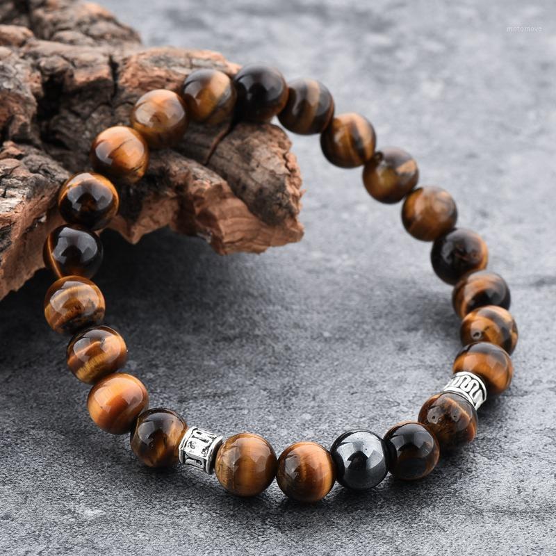 

Szelam Tiger Eyes Adjustable 8mm - 10mm Natural Stone Beads Beaded Bracelets For Women & Men1