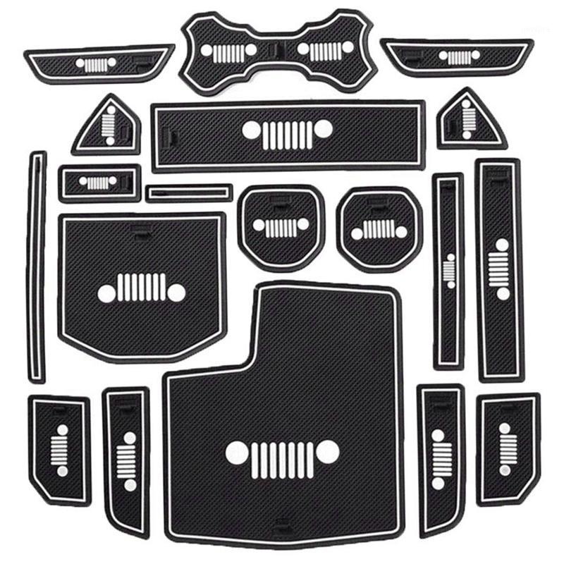 

19Pcs Gate Slot Pad Cup Mat Door Mats Non-Slip Pads for Wrangler JL 2020 2020 Car Interior Accessories1