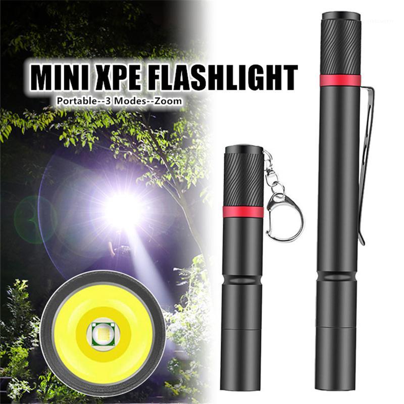 

XPE Glare Mini Portable Outdoor Pocket Fixed Focus 3 Modes Strong Light-low Light-flash Zoom Hang Buckle1