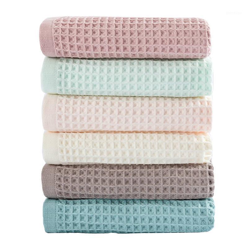 

Cusack 1 pcs 70 x 140cm Waffle Pattern Bath Towel for Adults Couples Children Home Lightweight Easy to Dry 6 Color Solid Color1
