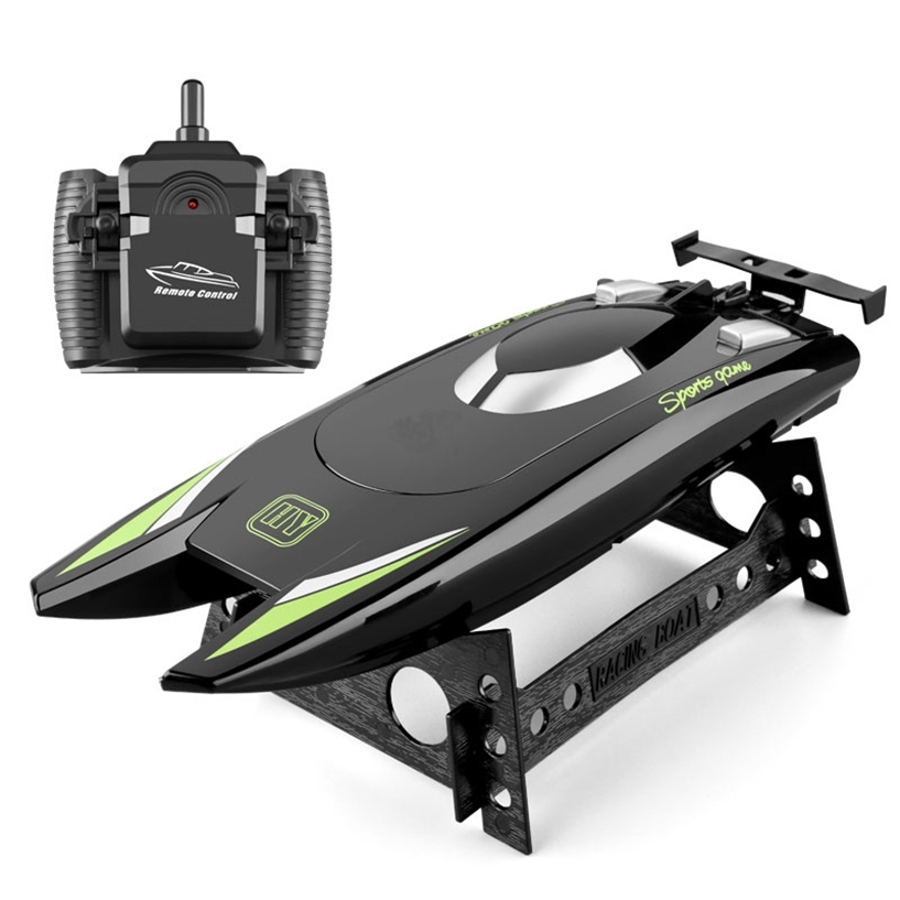 

30 KM/H RC Boat 2.4 Ghz High Speed Racing Speedboat Remote Control Ship Water Game Kids Toys Children Gift 220107, Gray