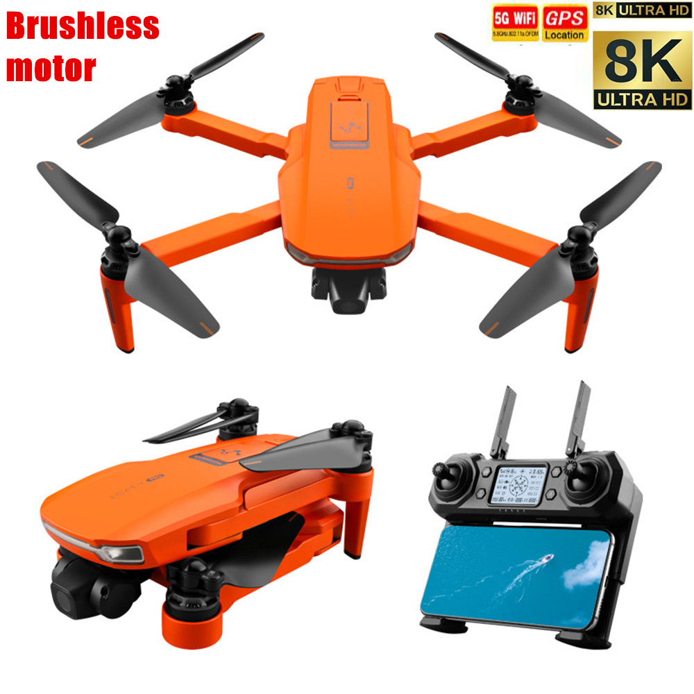 

New 8K GPS Dron Quadrocopter With HD 2-Axis Servo Gimbal Camera Anti-Shake Follow Me RC Quadcopter Drones Support SD Card, Orange