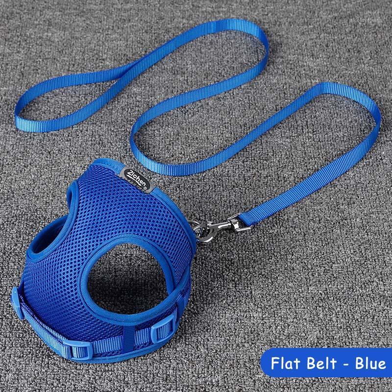 

2019 I-shaped Mesh Vest Dog Harness and Leash Two-piece Set for Pug Adjustable Walking Nylon Rope for Small Medium Pet Products1