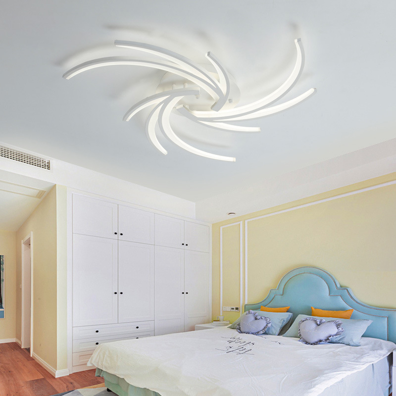 

2021 New Modern Conducted Lighting of Chandelier to the Fourth Living Room Kitchen Home Decoration Remote White Light Lamp Ceiling DIRB