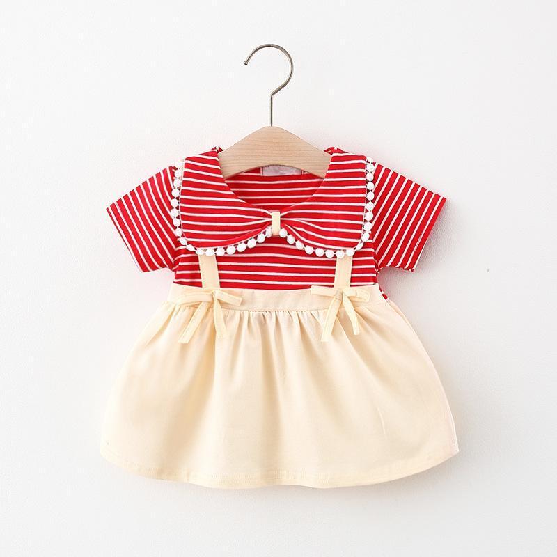 

2021 Summer Girls Short Sleeve Dress Princess Dress Girl1, Pink