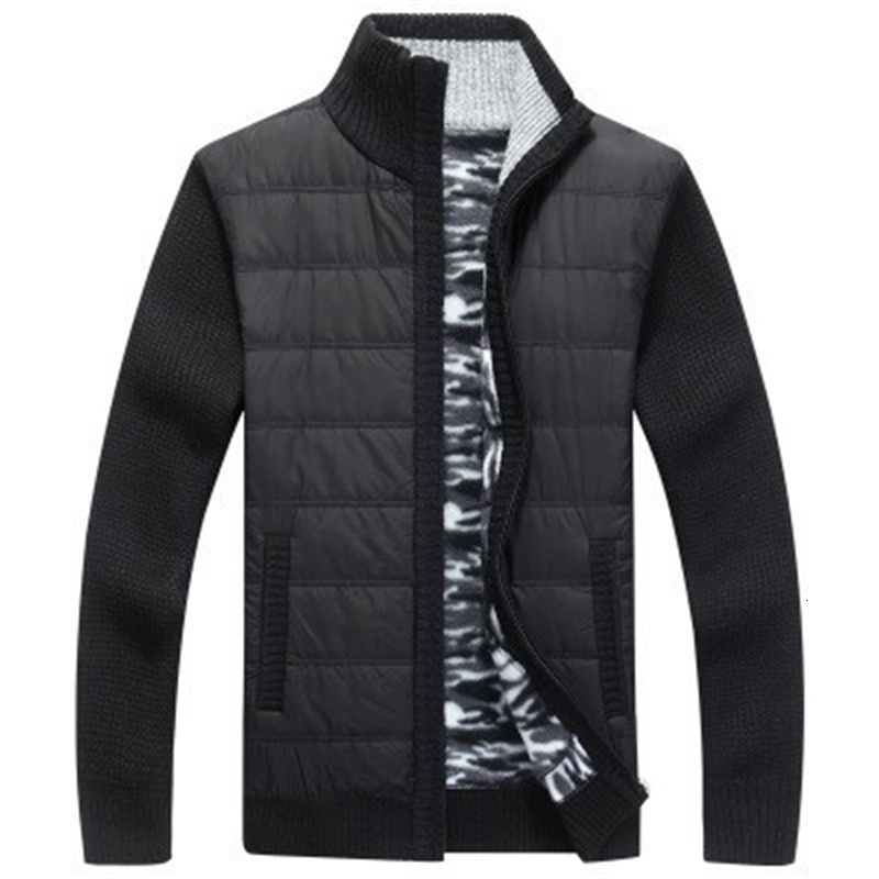 

2021 New Men of Zipper Shirt Outerwear Sweater Thick Masculine Jacket Autumn Winter -3xl Sweateroat Black Grey Blue FOWF, Red wine