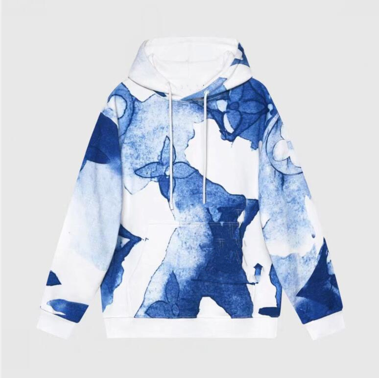 

22SS early spring new pattern High Quality Men's Women's hoodie Sweatshirts casual fashion Tide card brand pure cotton Sweatshirts A186, Blue
