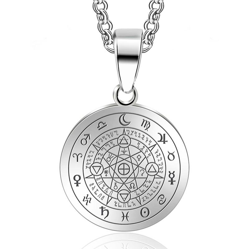 

2020 Fashion Magic Round Pendant Necklaces For Women Necklace Stainless Steel Pendant Lover Necklace Men Jewelry